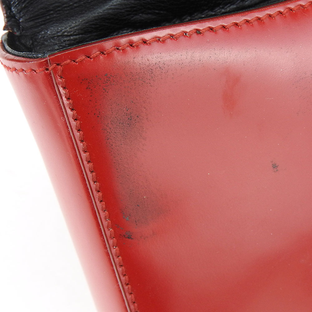 PRADA Handbag BN1670 Calfskin Red Women Used Authentic