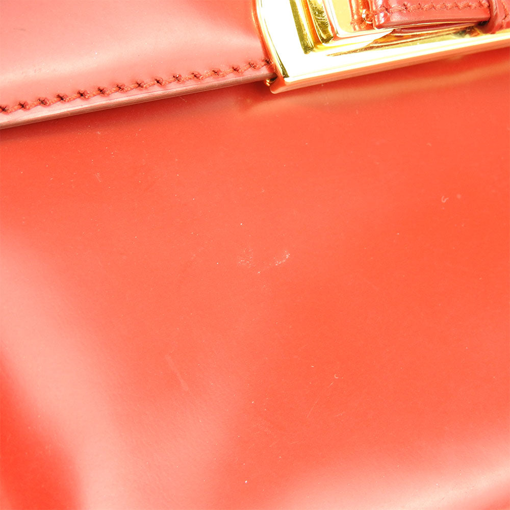 PRADA Handbag BN1670 Calfskin Red Women Used Authentic