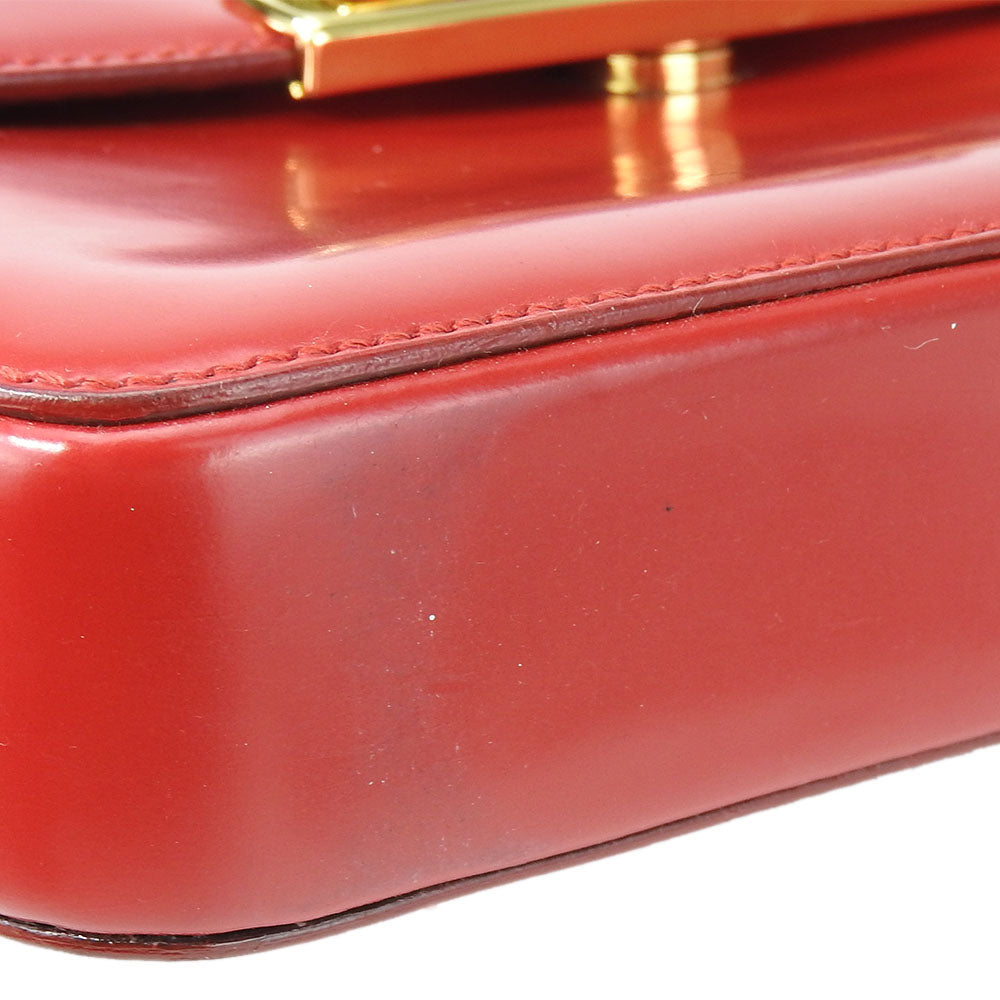 PRADA Handbag BN1670 Calfskin Red Women Used Authentic