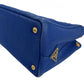 PRADA Tote Bag B2439G denim blue Shoulder Bag tote mini Canapa Women Used Authentic