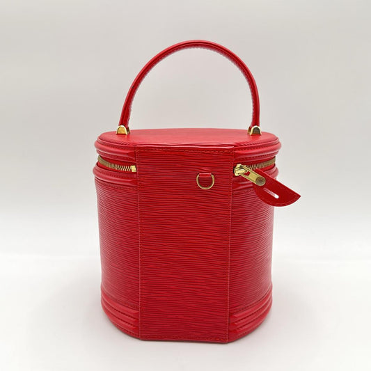 LOUIS VUITTON Handbag M48037 Epi Leather Castarian red Handbag Epi Cannes Women Used Authentic