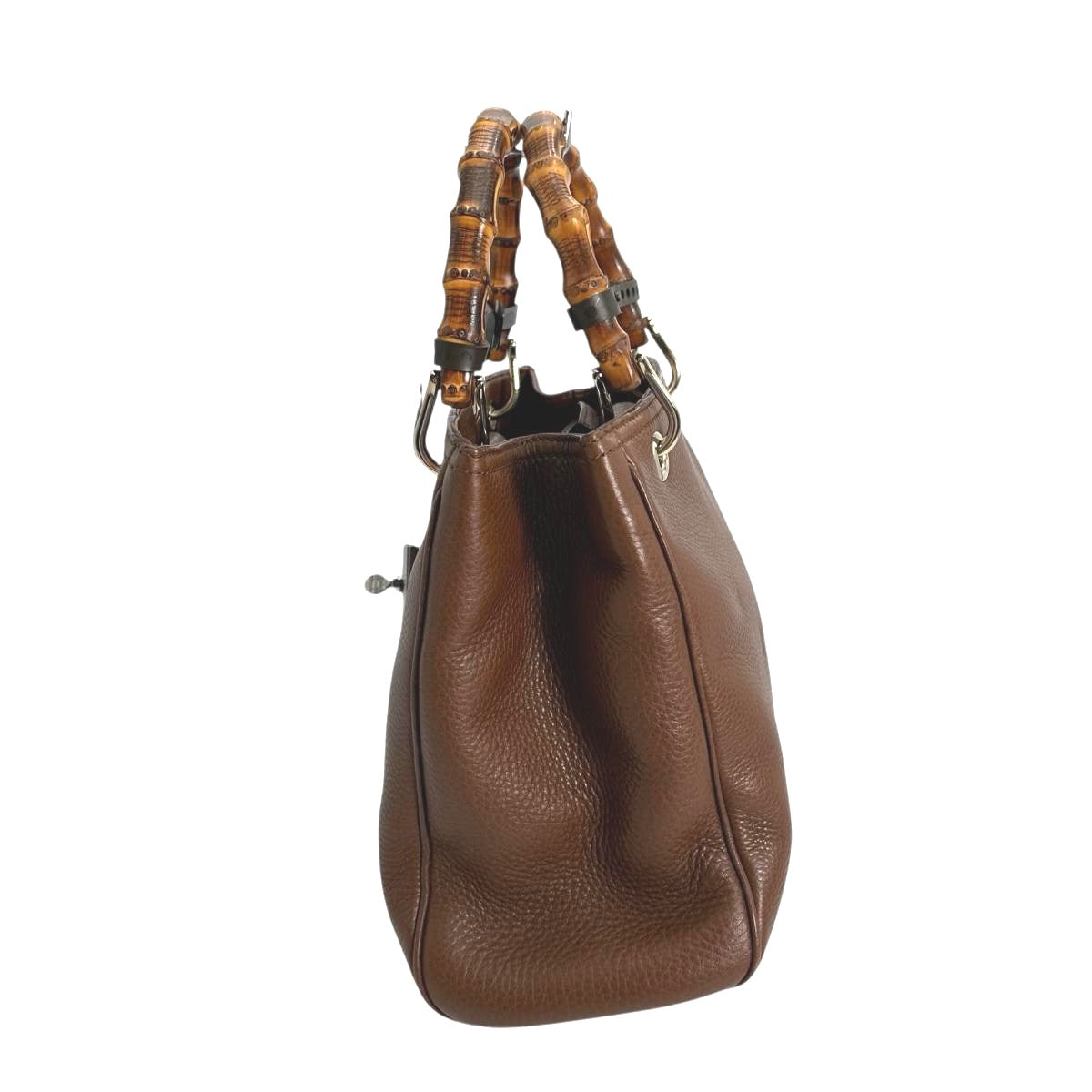 GUCCI Handbag 336032 Leather, Bamboo Brown leather 2 way bag