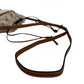 LOEWE Shoulder Bag Calfskin beige Crossbody Carry Irakayashi & Calfskin Square pocket Women Used Authentic