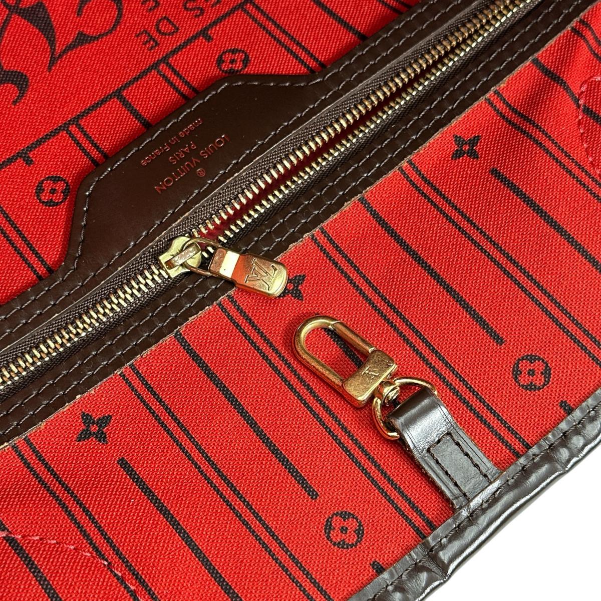 LOUIS VUITTON Tote Bag N51105 Damier canvas Brown lightweight Damier Neverfull MM Women Used Authentic