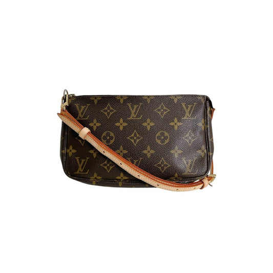 LOUIS VUITTON Pouch M51980 Monogram canvas Brown Monogram Crossbody strap replacement available