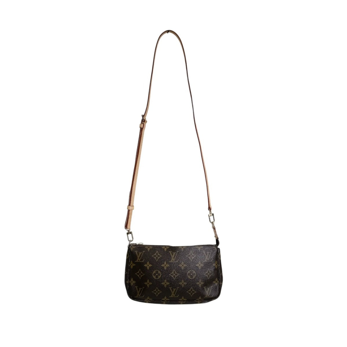 LOUIS VUITTON Pouch M51980 Monogram canvas Brown Monogram Crossbody strap replacement available