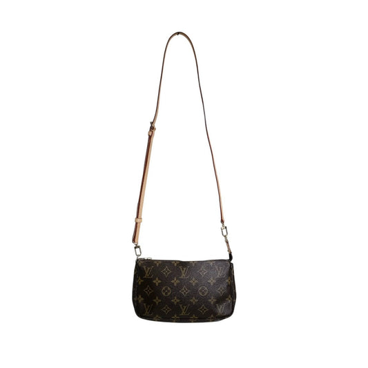 LOUIS VUITTON Pouch M51980 Monogram canvas Brown Monogram Crossbody strap replacement available