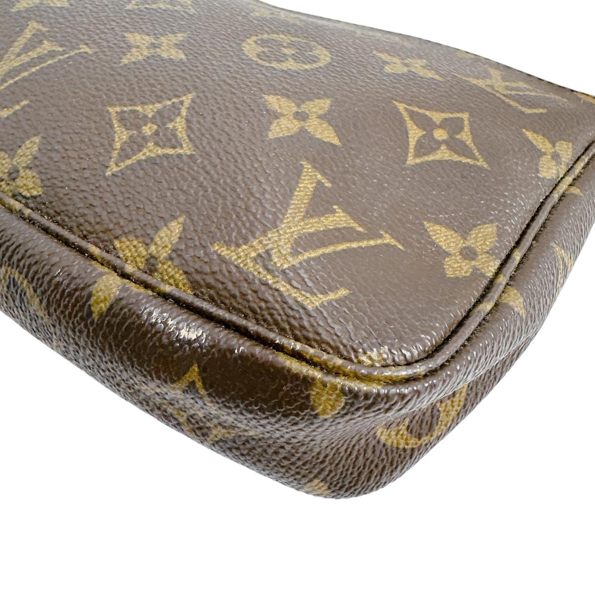 LOUIS VUITTON Pouch M51980 Monogram canvas Brown Monogram Crossbody strap replacement available
