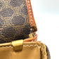 CELINE Shoulder Bag PVC / Leather Brown Macadam