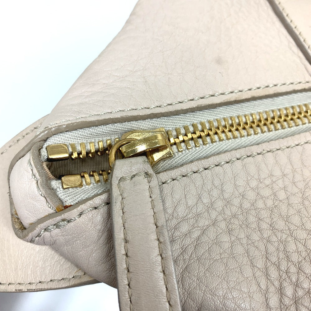 CELINE Handbag leather beige Old logo Mini Boston