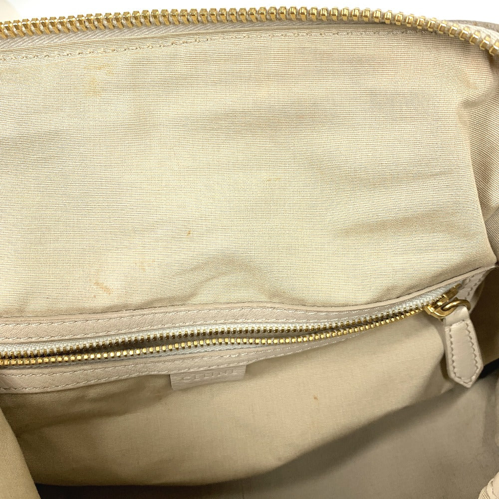 CELINE Handbag leather beige Old logo Mini Boston