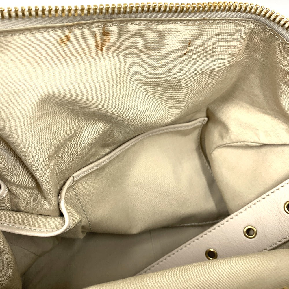 CELINE Handbag leather beige Old logo Mini Boston