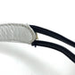CELINE Shoulder Bag leather White x black Ribbon motif Women Used Authentic