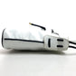 CELINE Shoulder Bag leather White x black Ribbon motif Women Used Authentic