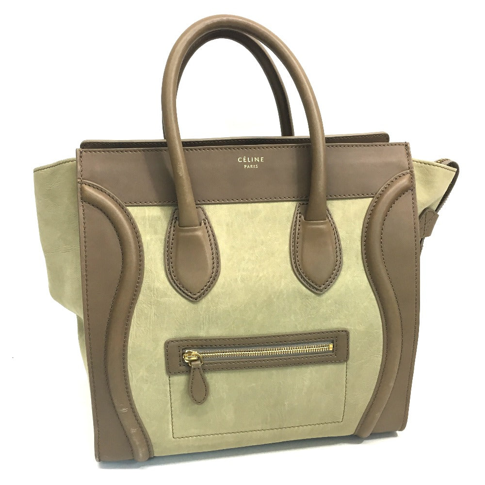 CELINE Handbag 165213 leather beige Mini shopper Luggage Women Used Authentic