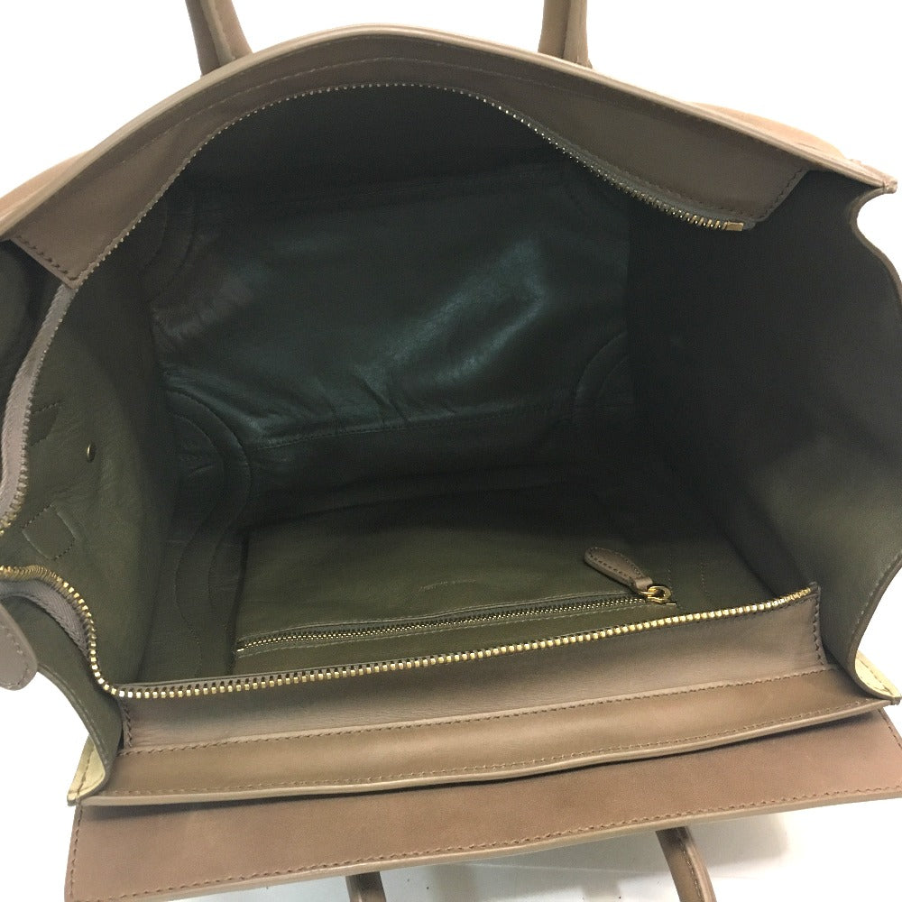 CELINE Handbag 165213 leather beige Mini shopper Luggage Women Used Authentic