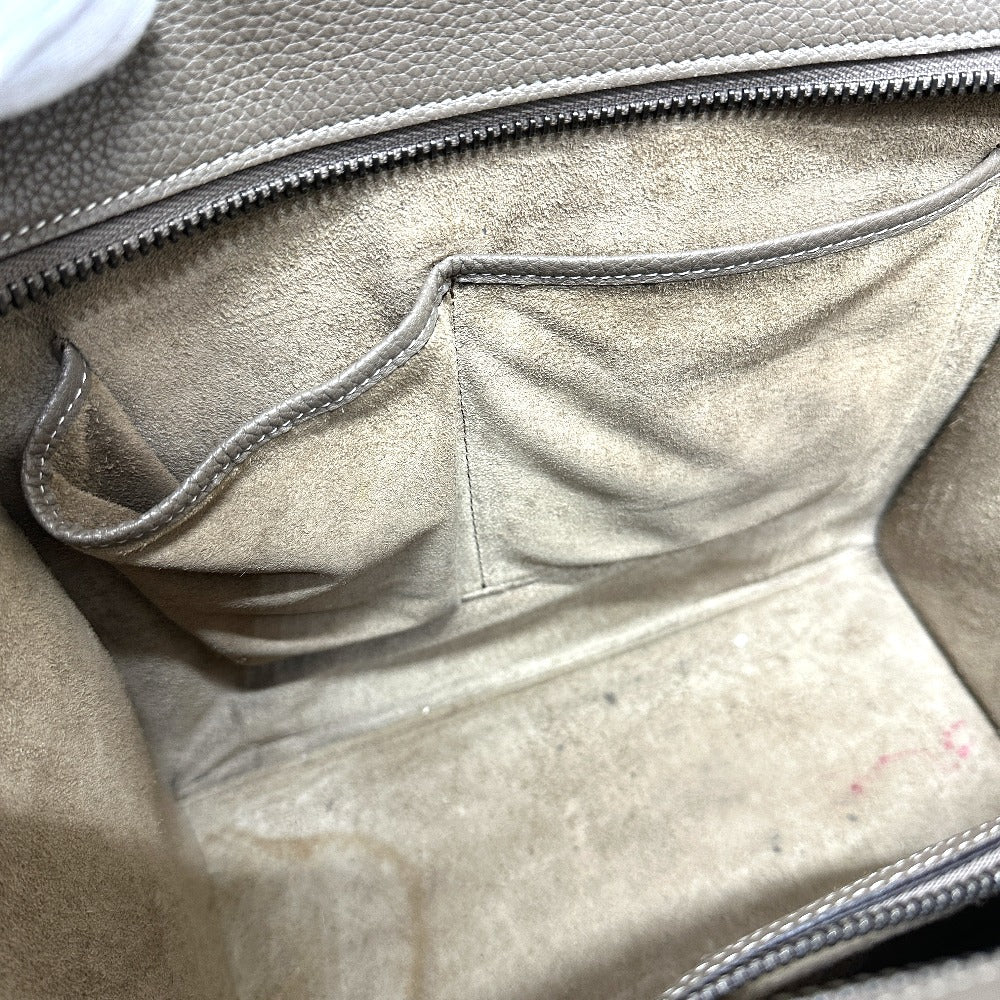 CELINE Handbag leather beige Luggage Women Used Authentic