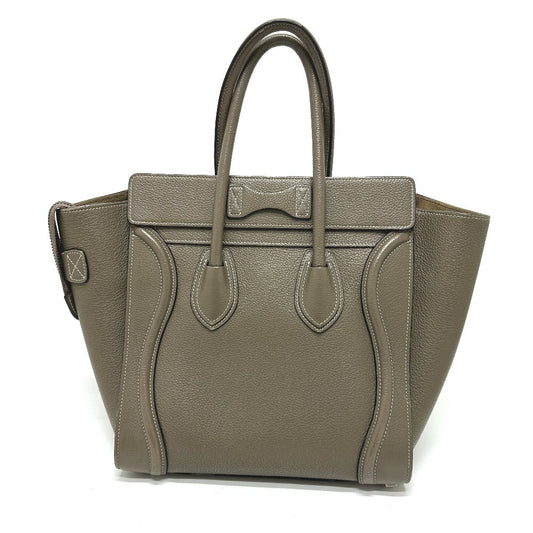 CELINE Handbag leather beige Luggage Women Used Authentic