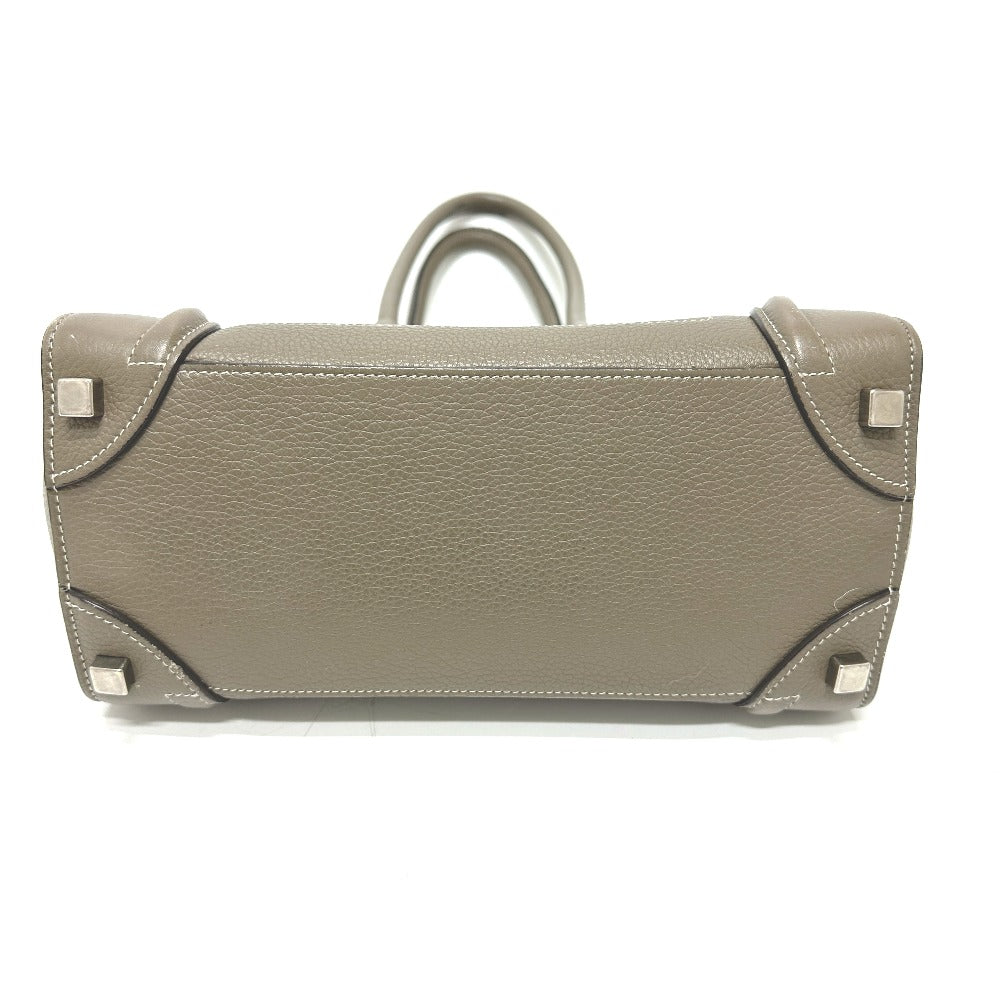 CELINE Handbag leather beige Luggage Women Used Authentic