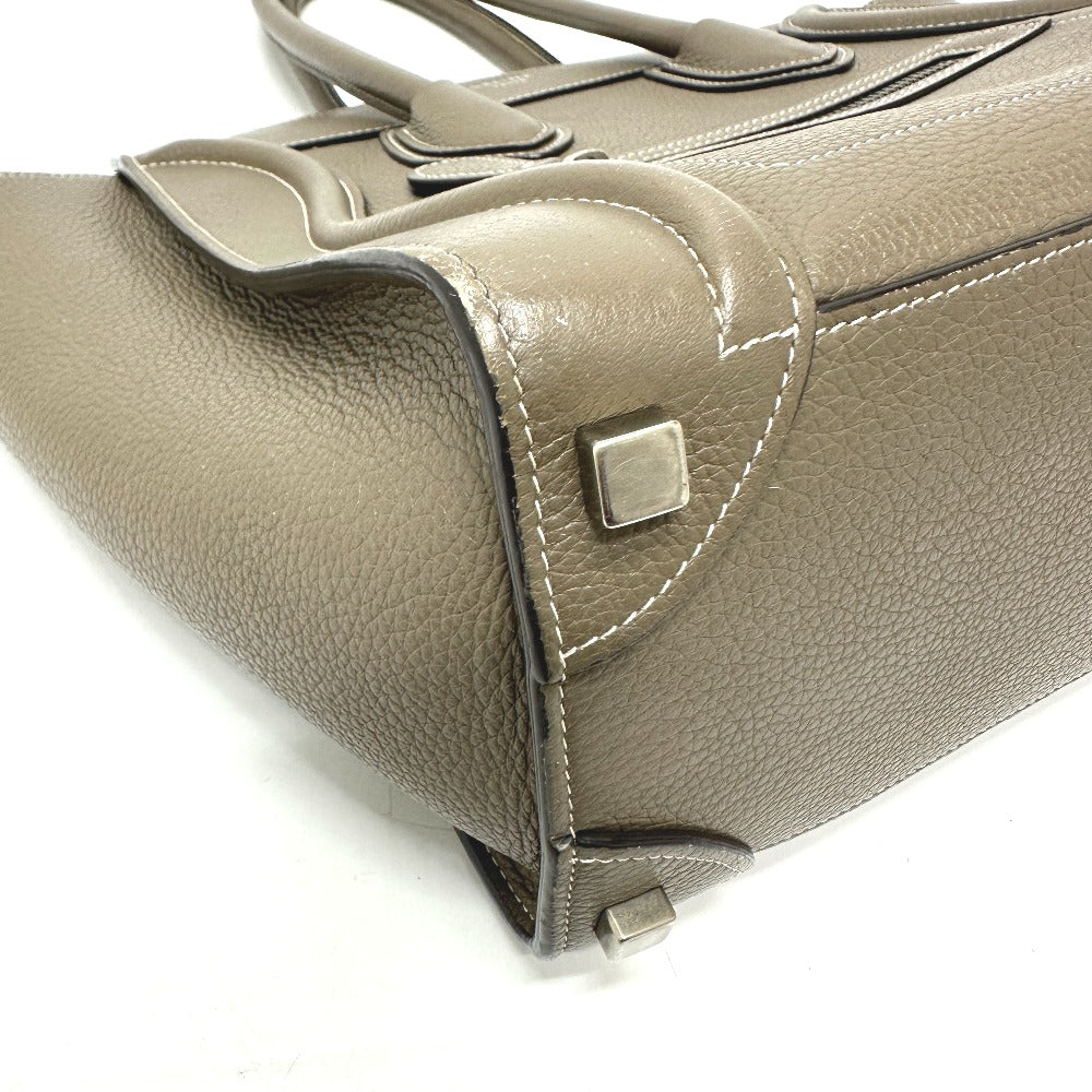 CELINE Handbag leather beige Luggage Women Used Authentic