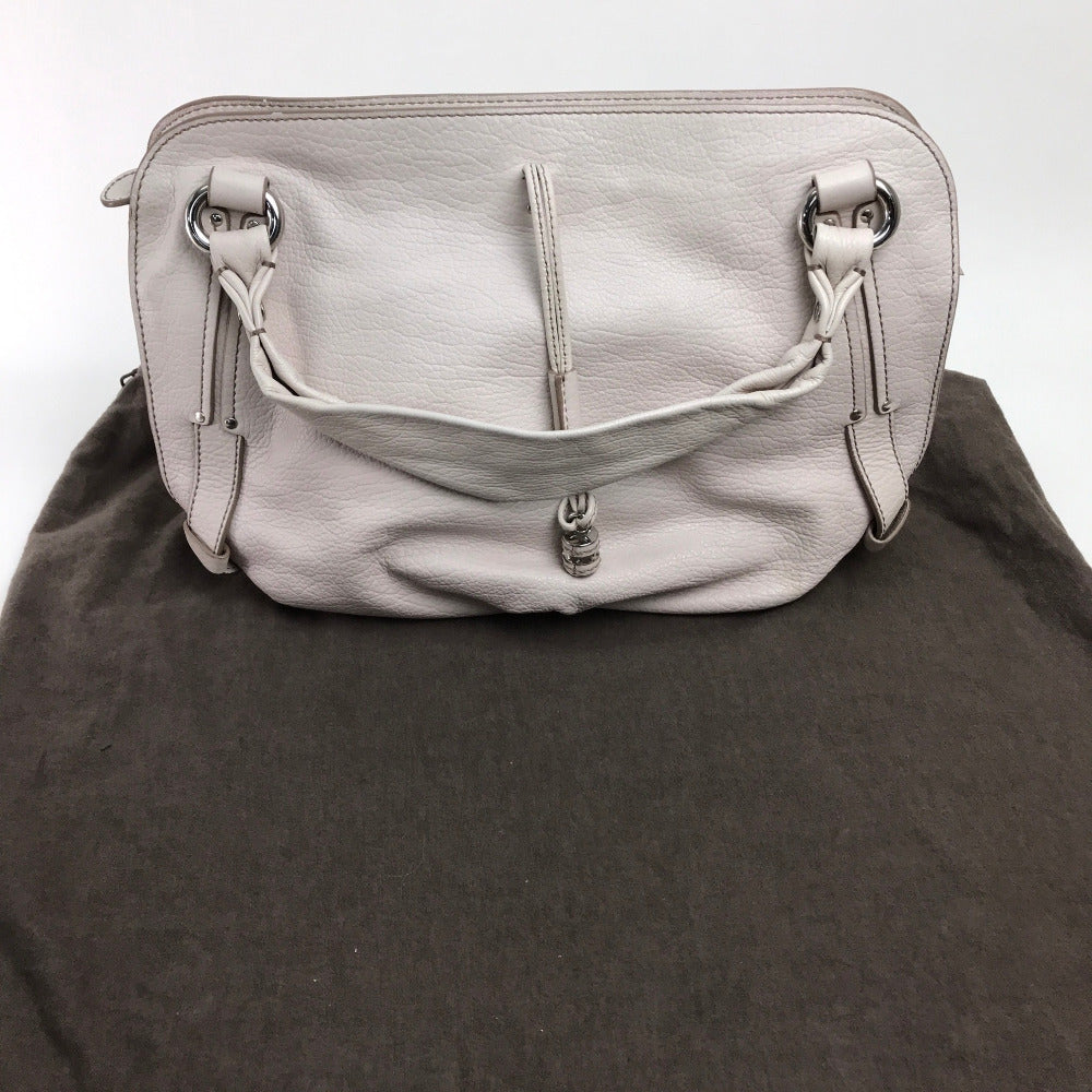 CELINE Handbag leather Light pink Bittersweet Women Used Authentic