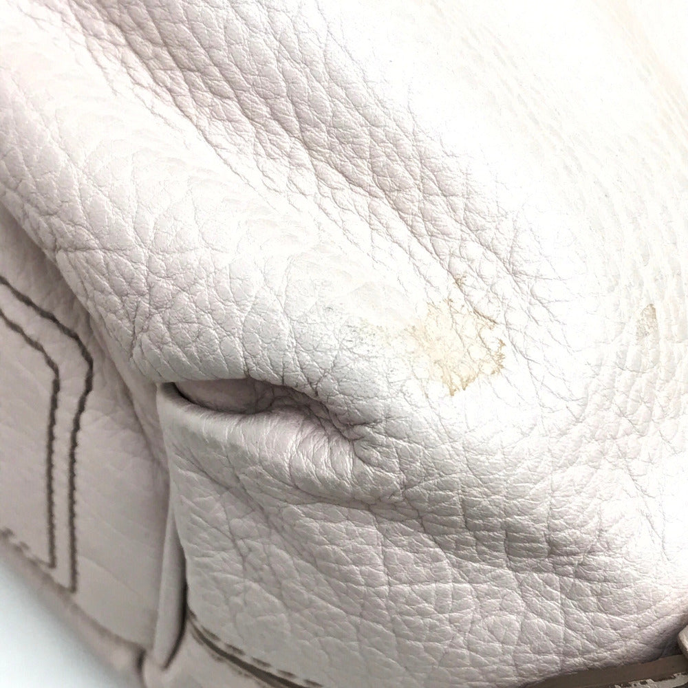 CELINE Handbag leather Light pink Bittersweet Women Used Authentic