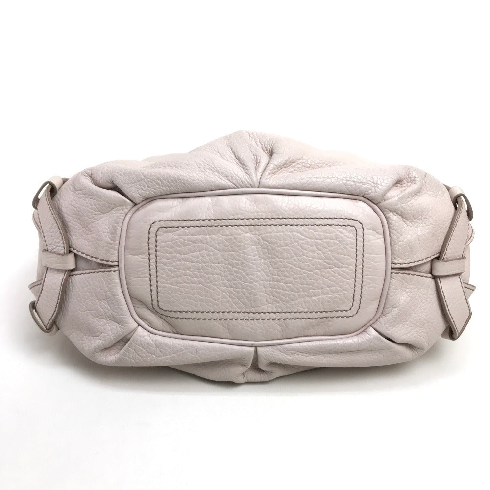 CELINE Handbag leather Light pink Bittersweet Women Used Authentic