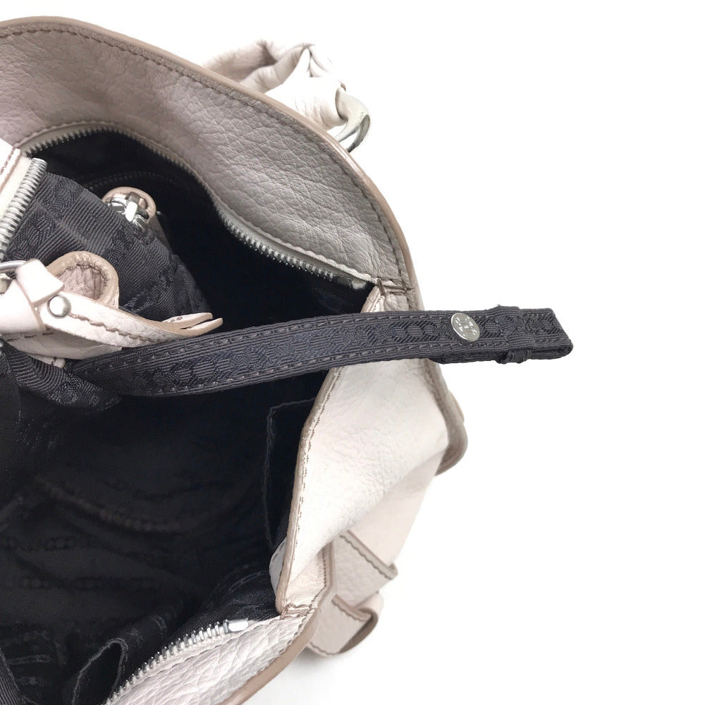 CELINE Handbag leather Light pink Bittersweet Women Used Authentic