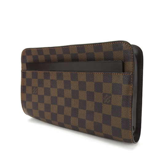 LOUIS VUITTON business bag N51993 Damier Brown Saint Louis mens Used Authentic