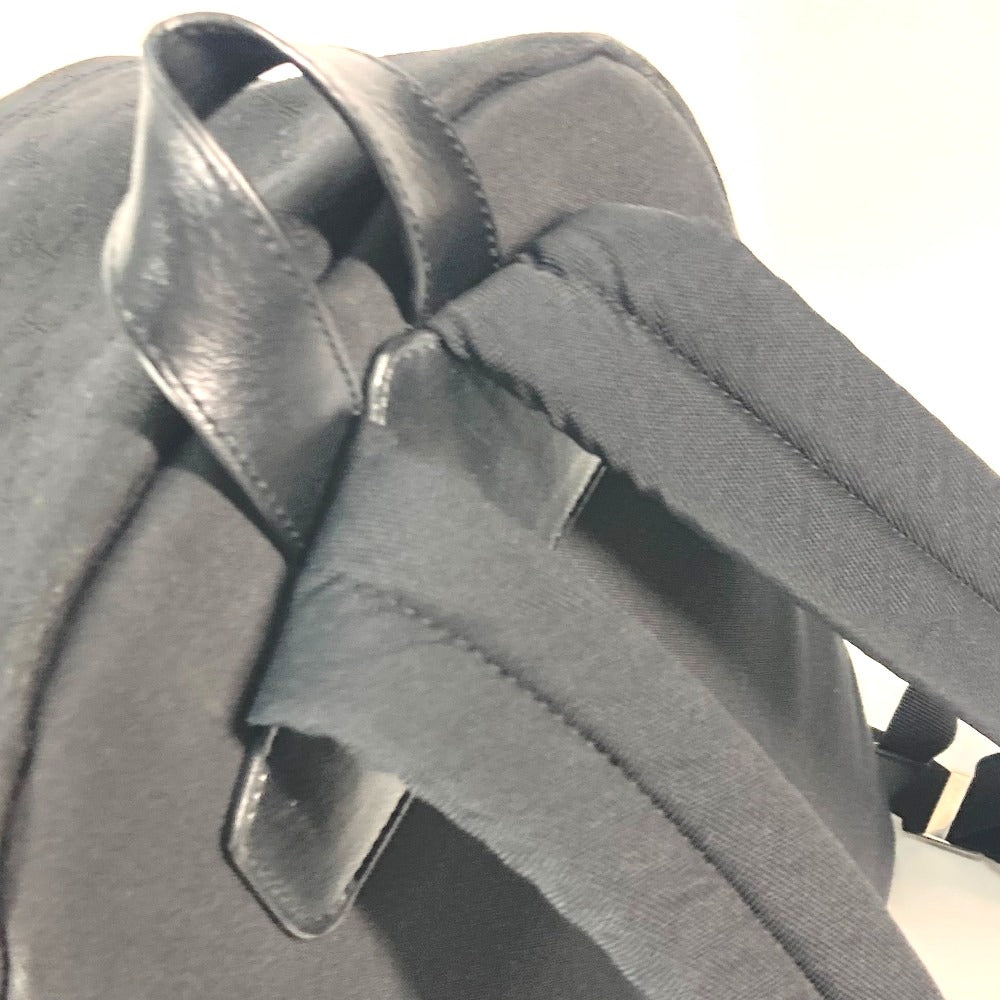 CELINE Backpack Canvas leather black triomphe logo mens Used Authentic