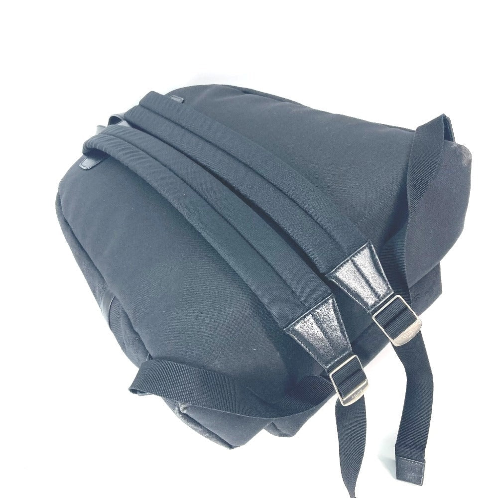 CELINE Backpack Canvas leather black triomphe logo mens Used Authentic