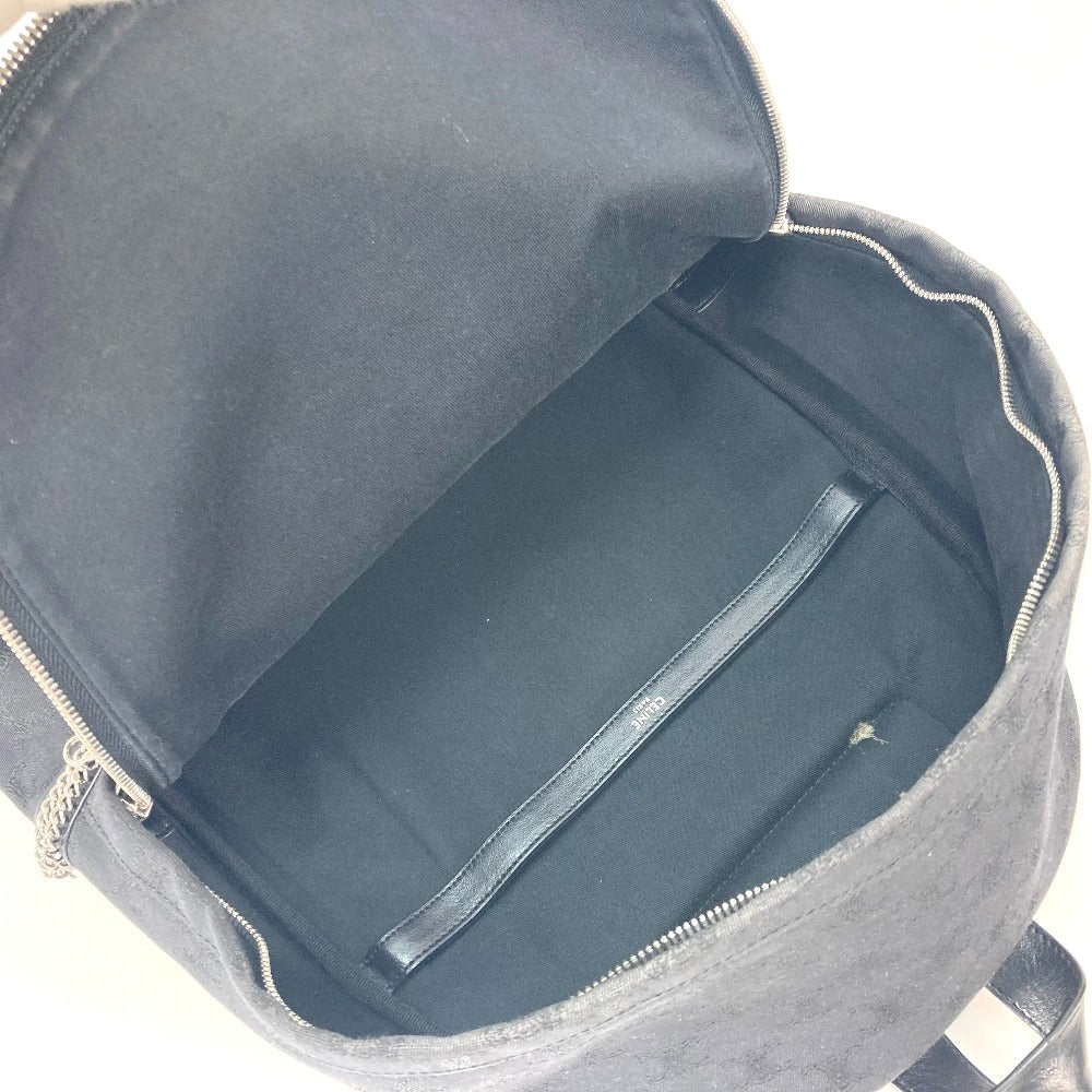 CELINE Backpack Canvas leather black triomphe logo mens Used Authentic