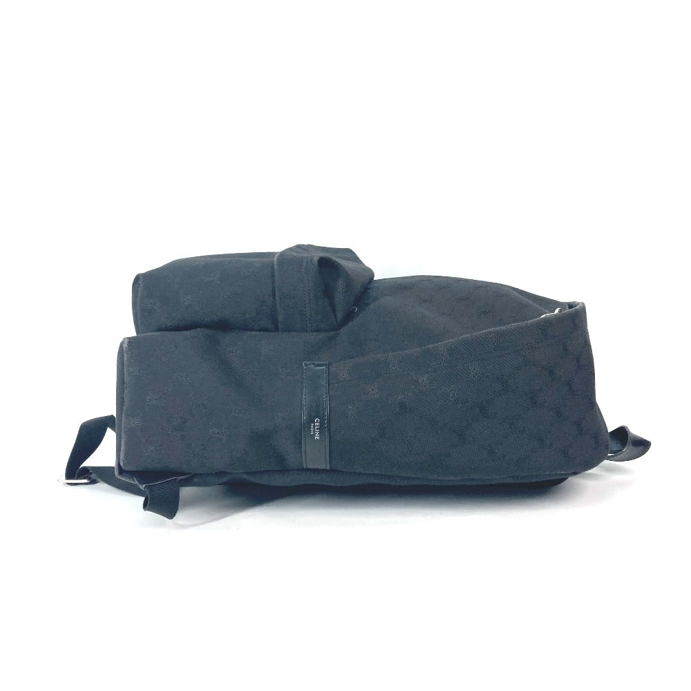 CELINE Backpack Canvas leather black triomphe logo mens Used Authentic