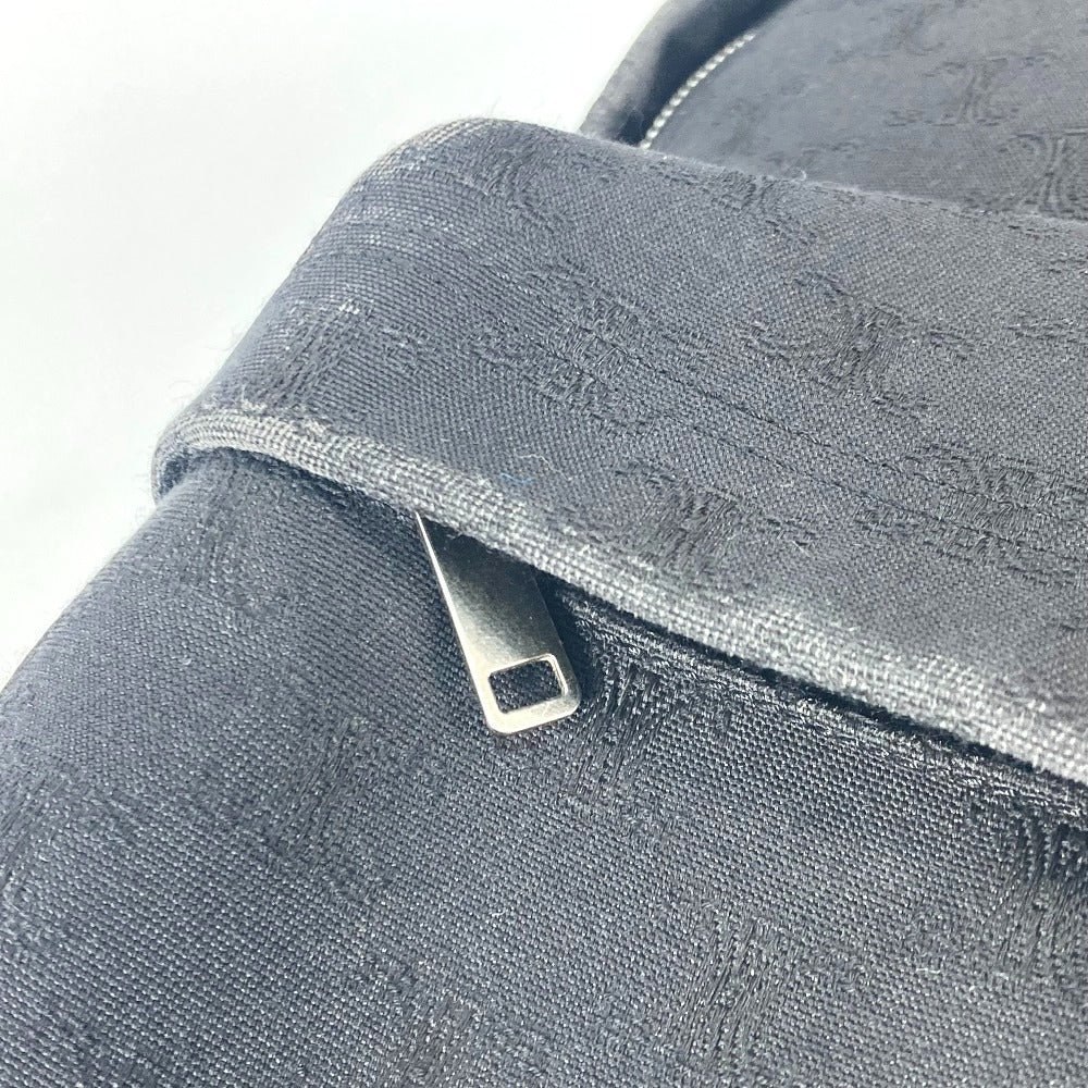 CELINE Backpack Canvas leather black triomphe logo mens Used Authentic