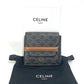 CELINE Folded wallet leather Brown Card Case triomphe wallet mens Secondhand Authentic