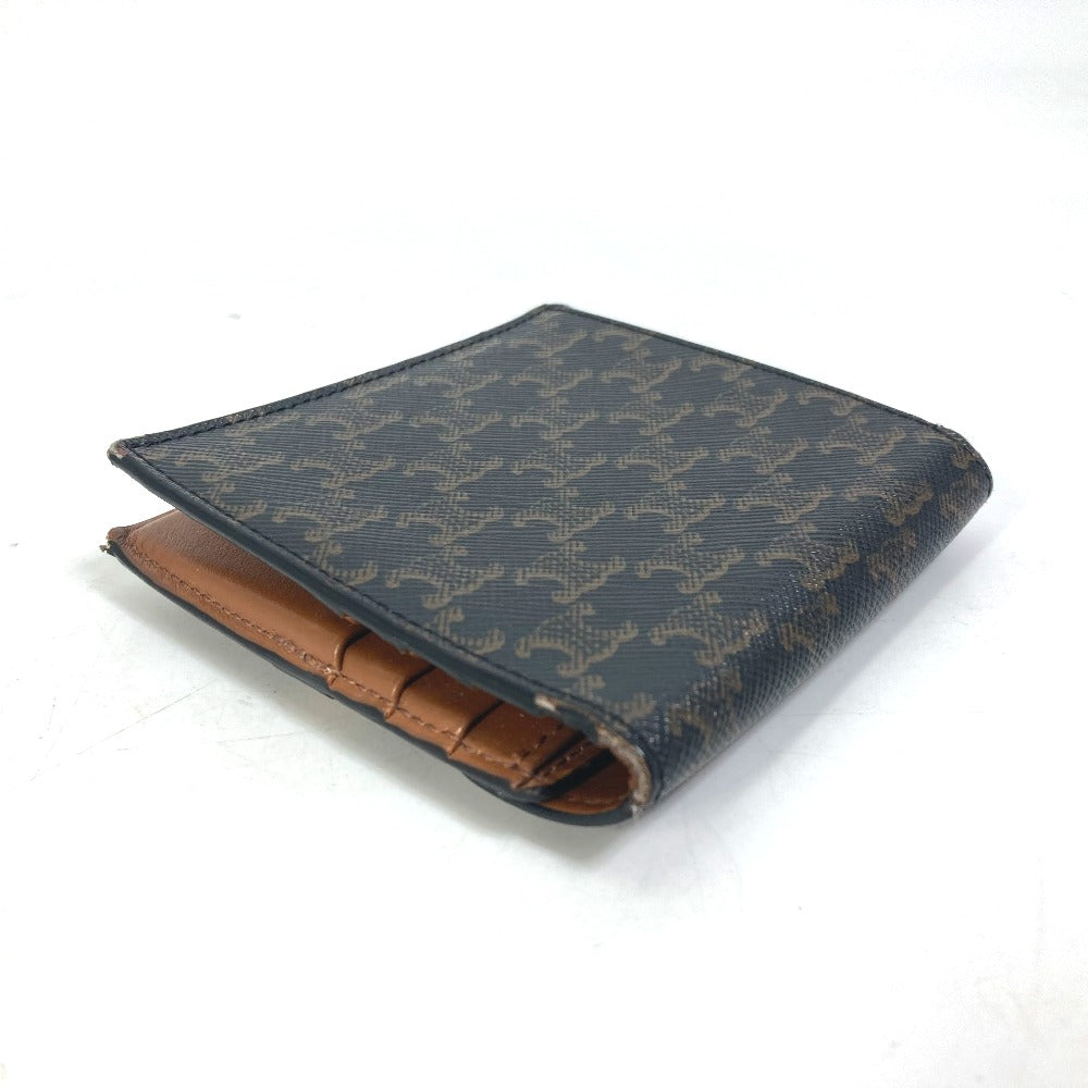 CELINE Folded wallet leather Brown Card Case triomphe wallet mens Secondhand Authentic
