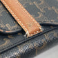 CELINE Folded wallet leather Brown Card Case triomphe wallet mens Secondhand Authentic
