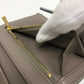 CELINE Folded wallet 10B643BRU leather gray Bicolor Medium Strap Wallet Women Used Authentic