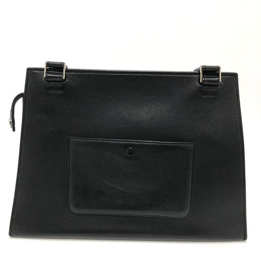 CELINE Shoulder Bag leather black Shoulder edge bag