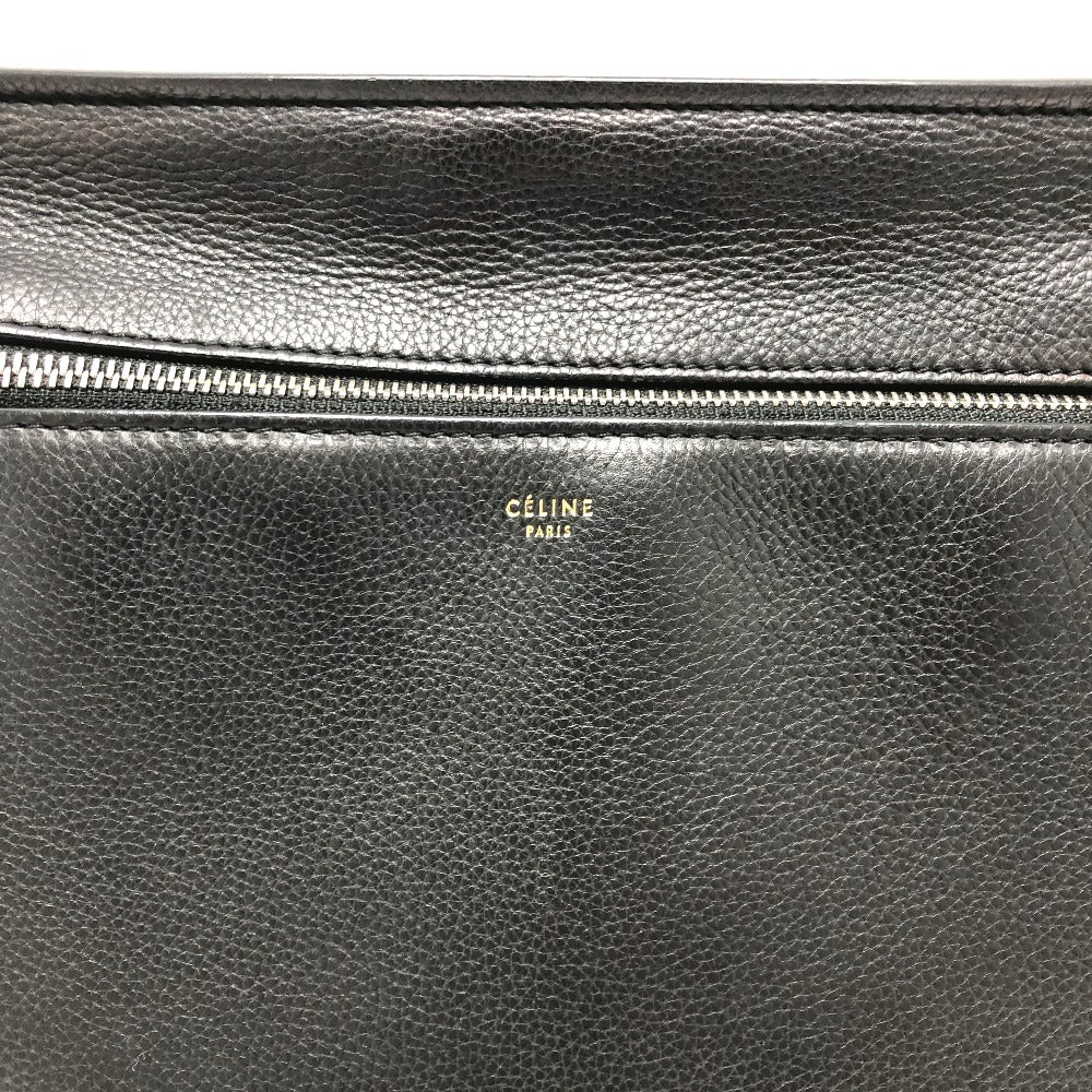 CELINE Shoulder Bag leather black Shoulder edge bag