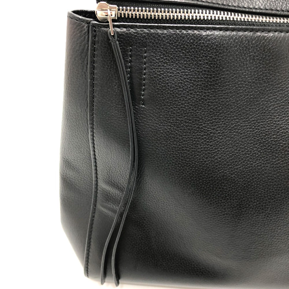CELINE Shoulder Bag leather black Shoulder edge bag
