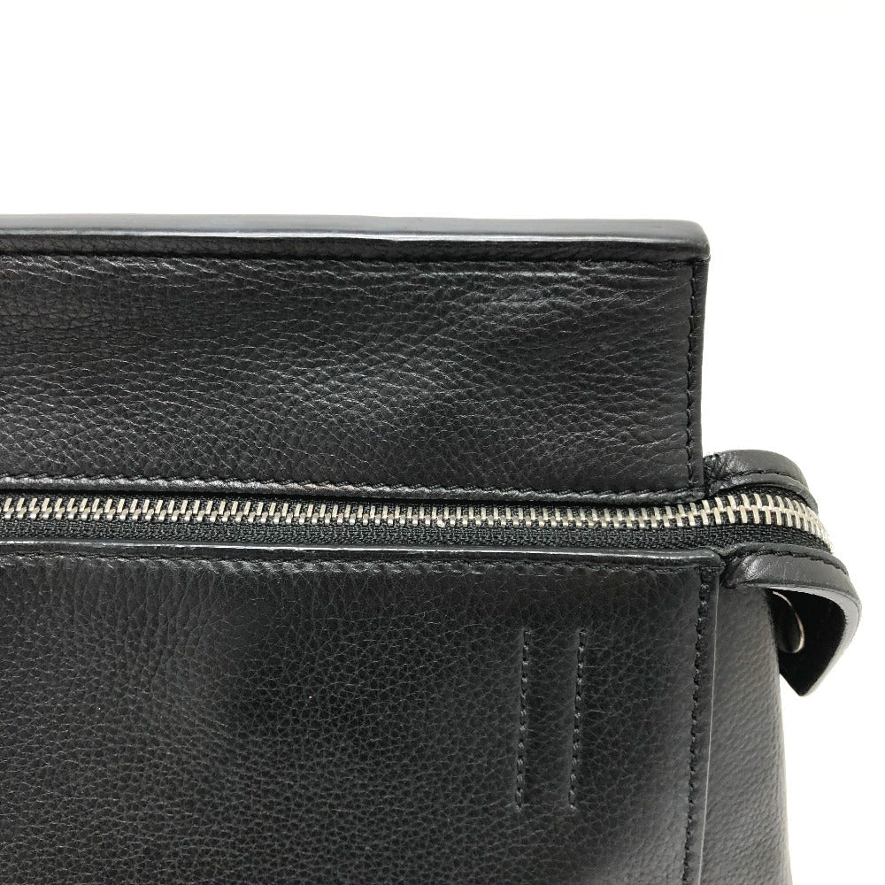 CELINE Shoulder Bag leather black Shoulder edge bag