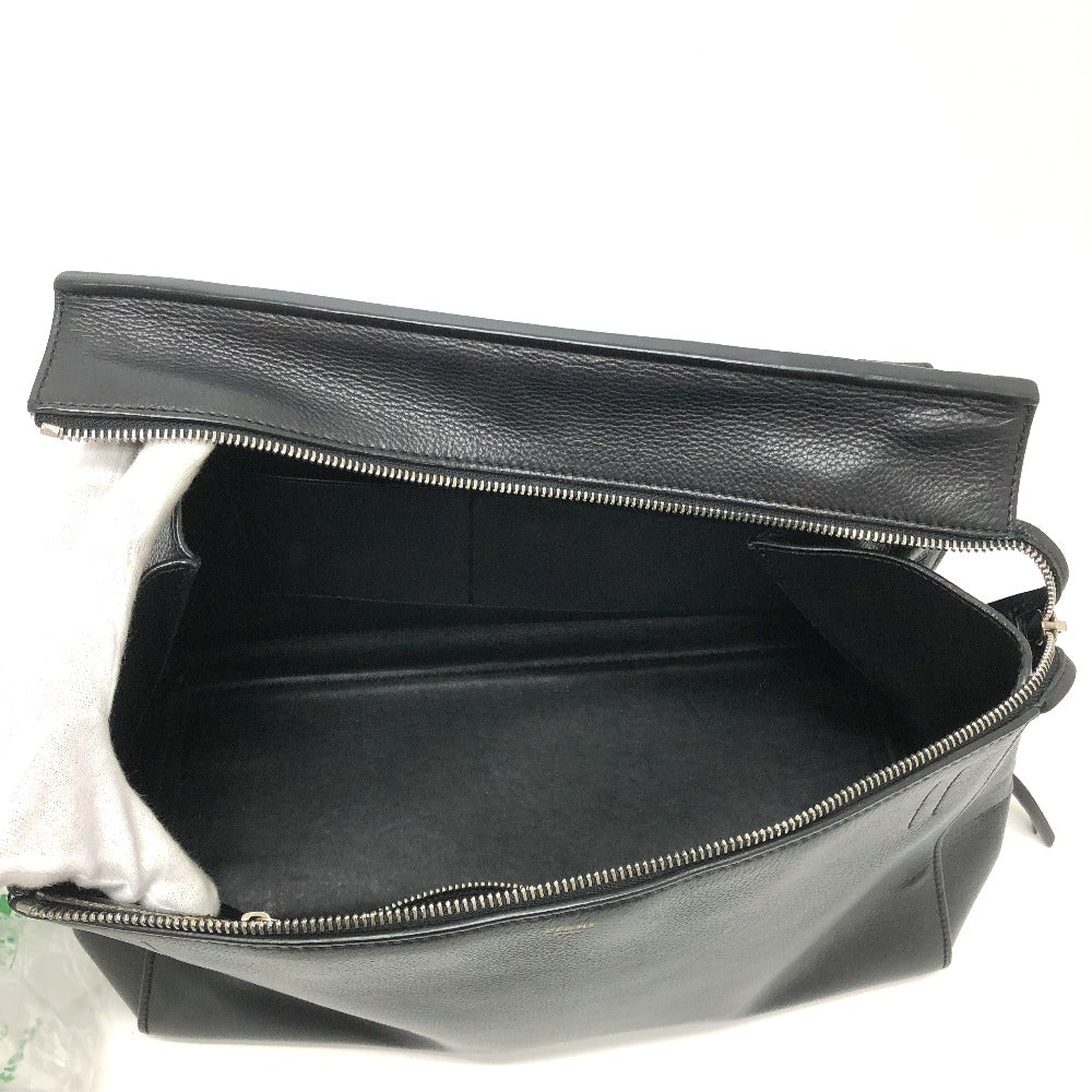 CELINE Shoulder Bag leather black Shoulder edge bag