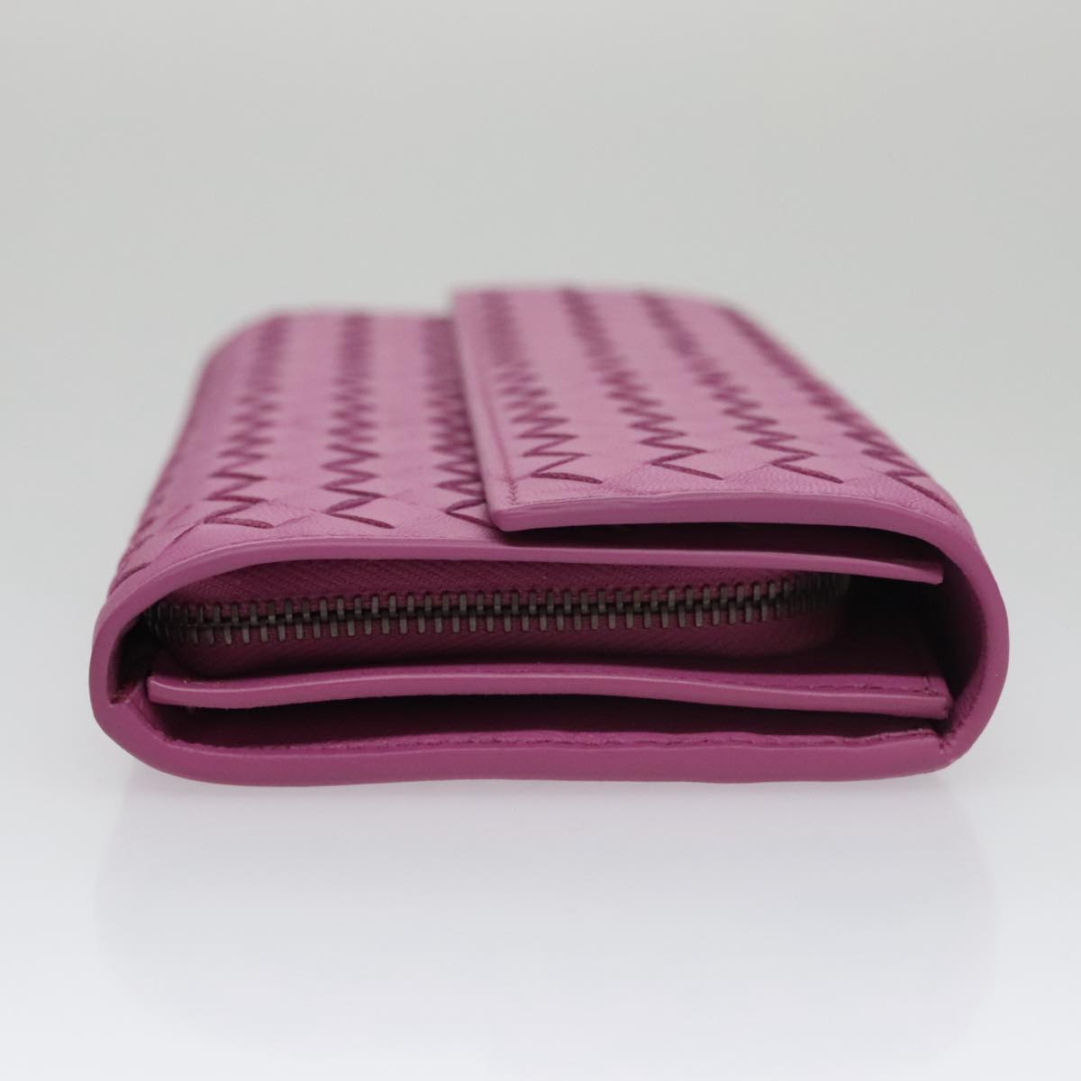 BOTTEGA VENETA Intecciato Long Wallet Leather Purple