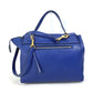 CELINE Shoulder Bag leather blue Handbag Belt bag Women Used Authentic