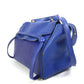CELINE Shoulder Bag leather blue Handbag Belt bag Women Used Authentic