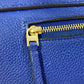 CELINE Shoulder Bag leather blue Handbag Belt bag Women Used Authentic