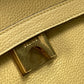CELINE Shoulder Bag leather yellow Belt bag mini Women Used Authentic