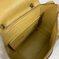 CELINE Shoulder Bag leather yellow Belt bag mini Women Used Authentic