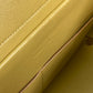CELINE Shoulder Bag leather yellow Belt bag mini Women Used Authentic